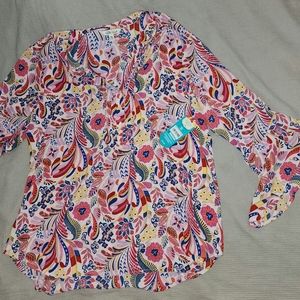 Pioneer Woman XXL high low blouse